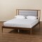 Baxton Studio Regis ModernLight Grey Fabric Upholstered and Walnut Brown Finished Wood Platform Bed-Full 192-11501-ZORO - alternate 6
